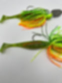 Thumbnail: New Elite Vibrating Bladed Jig Bait Lure Fire Tiger 2-Pack with traile