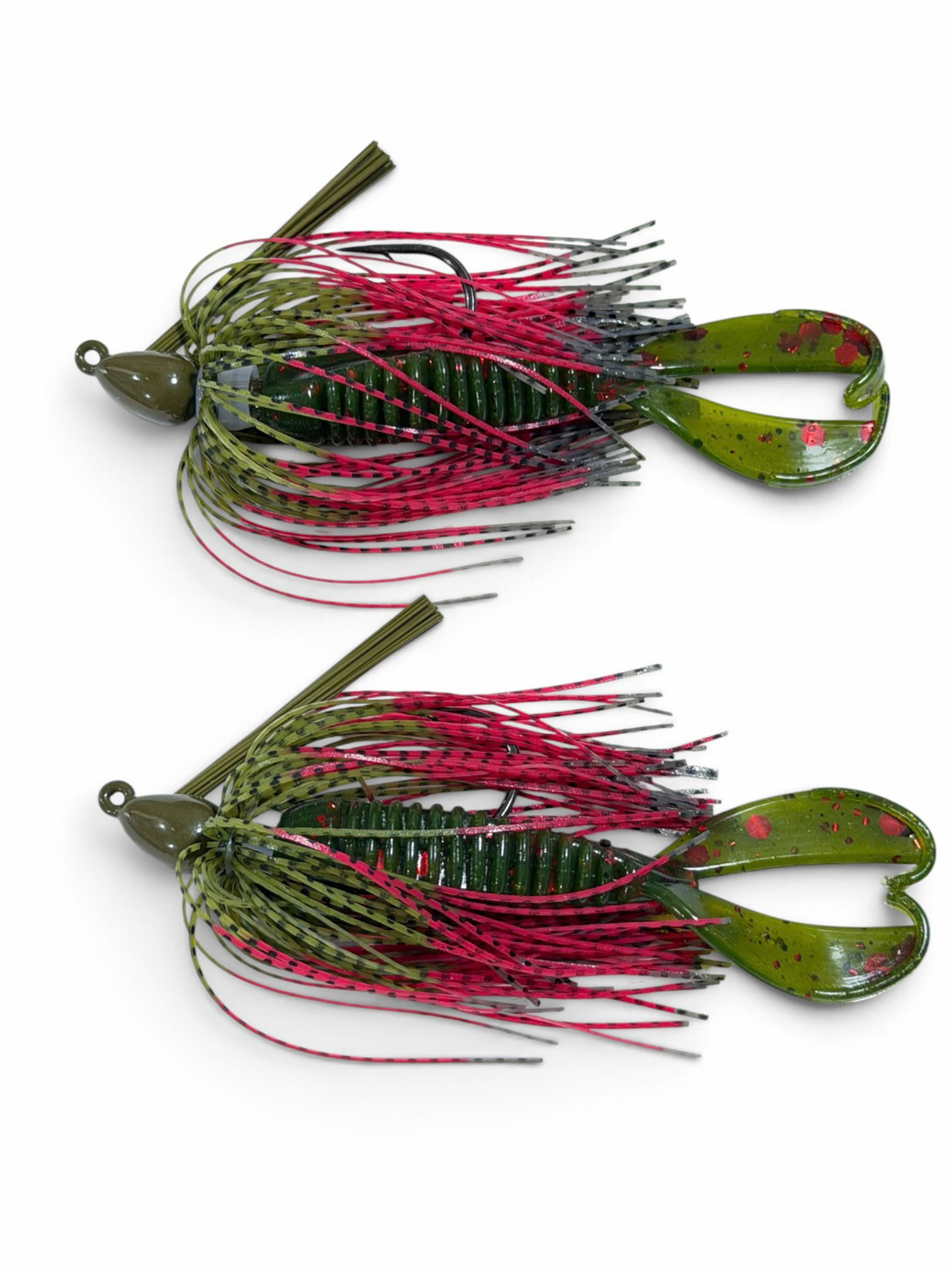 Copy of CUSTOM SWIM JIGS Watermelon Red with custom trailer 2- PACK