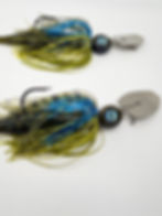 Thumbnail: Blade Ripper Vibrating Bladed Jig Bluegill 2-Pack with trailers
