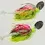 Thumbnail: Elite Vibrating Bladed Jig Chartreuse Pink Shad 2-Pack with trailers