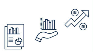 איור של נתונים המוצגים בצורת גרפים