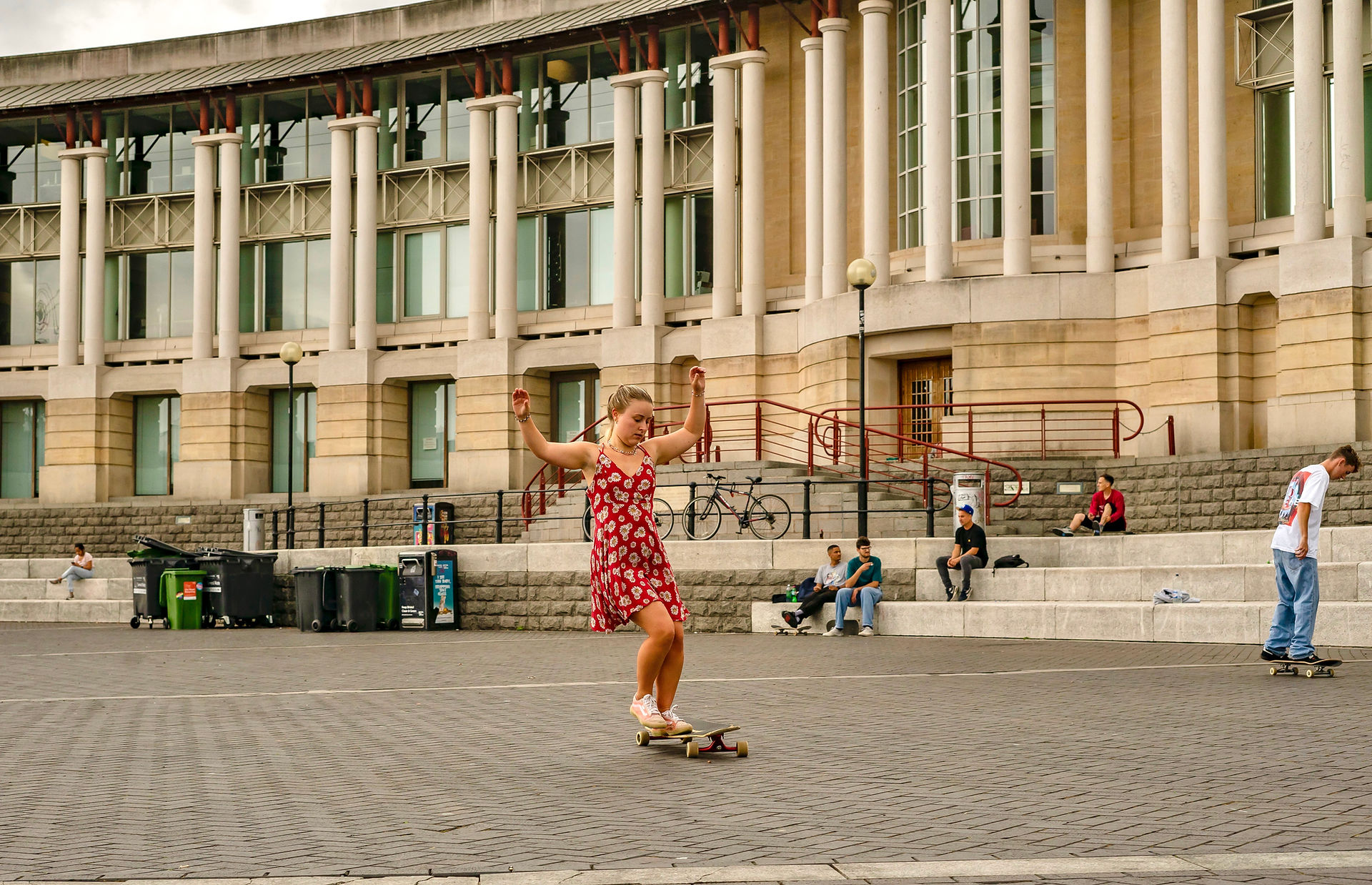 Girl longboard dancing 