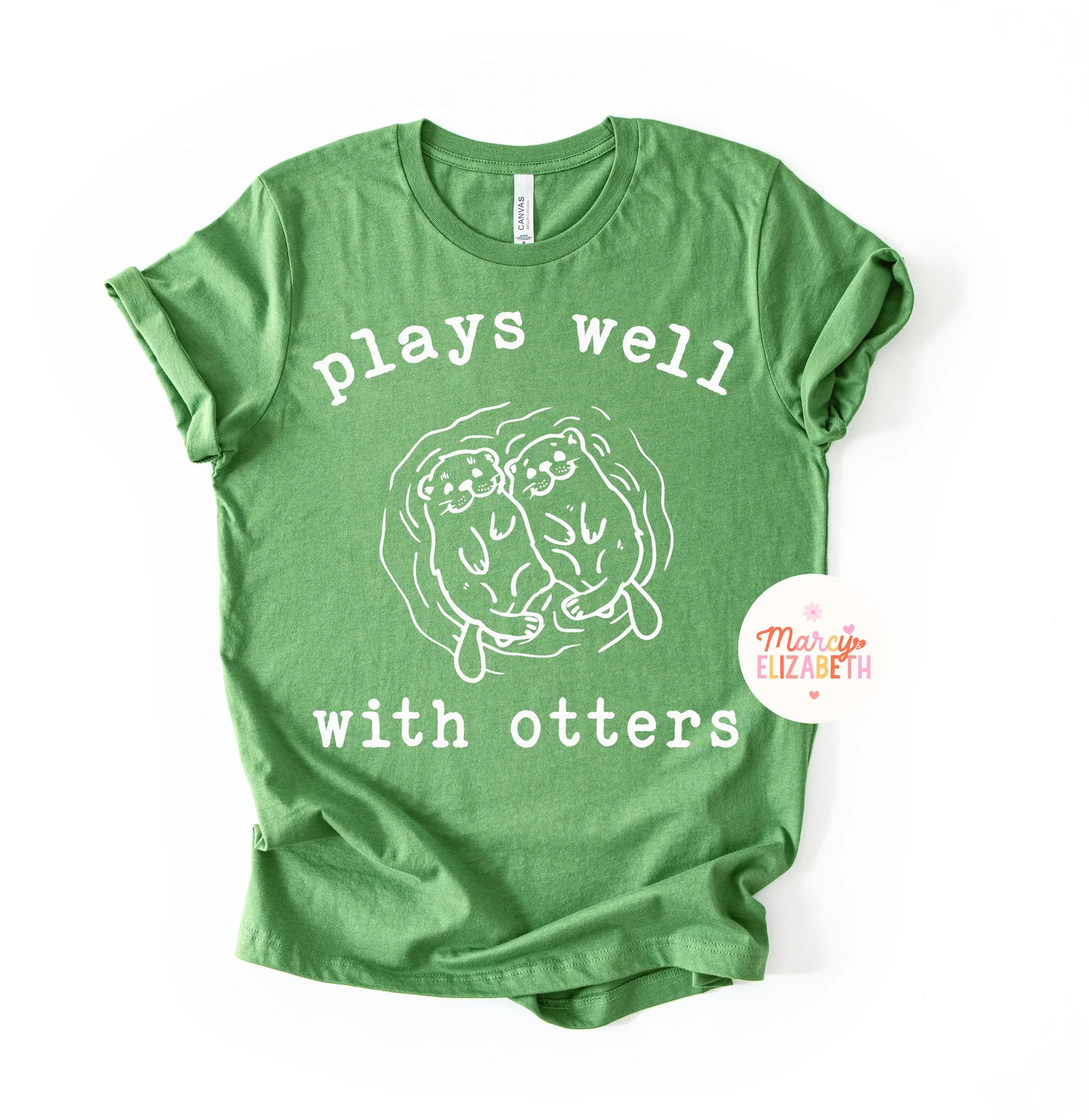 Plays Well with Otters Adult Shirt