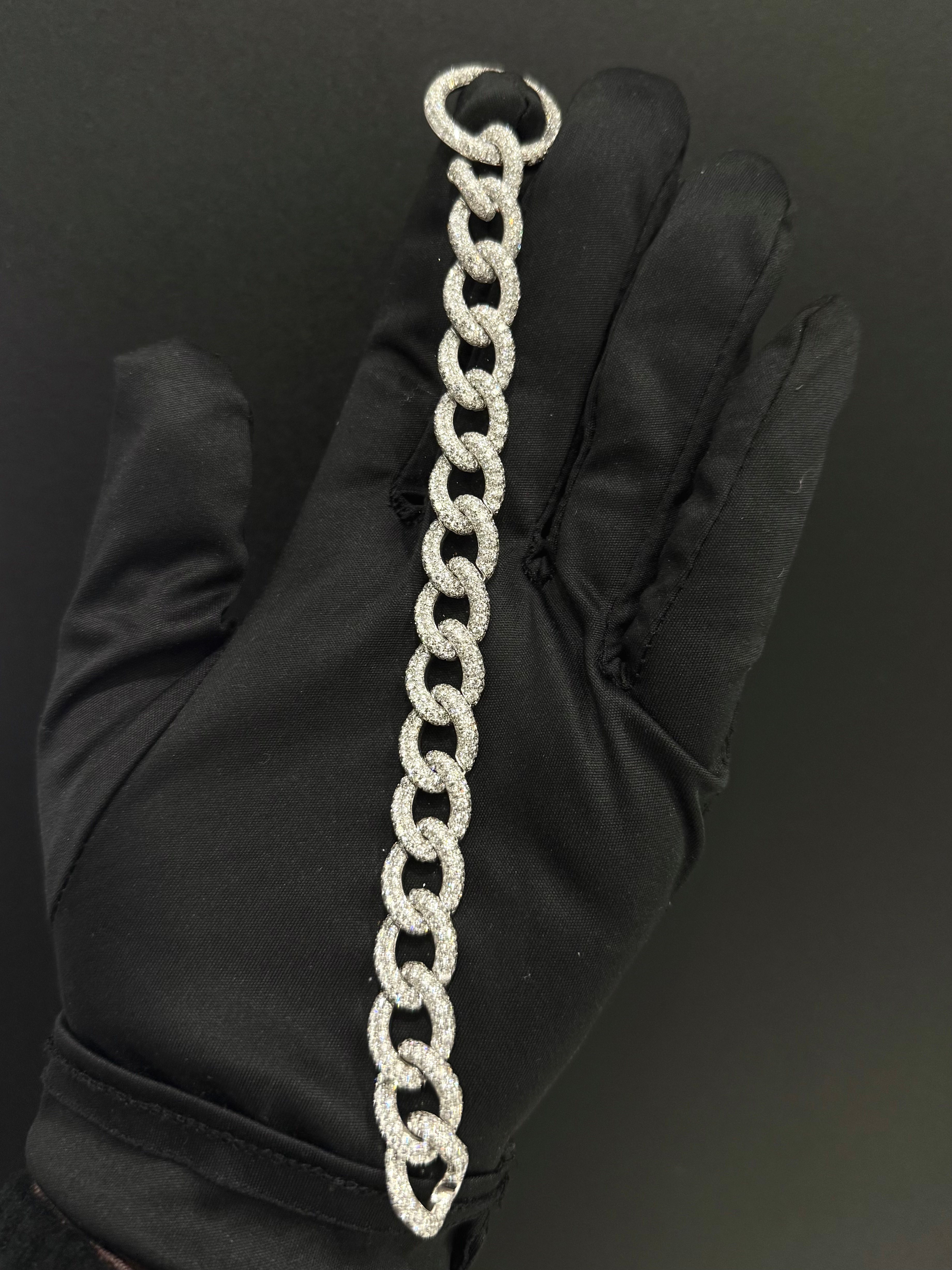 Bracciale groumette con diamanti