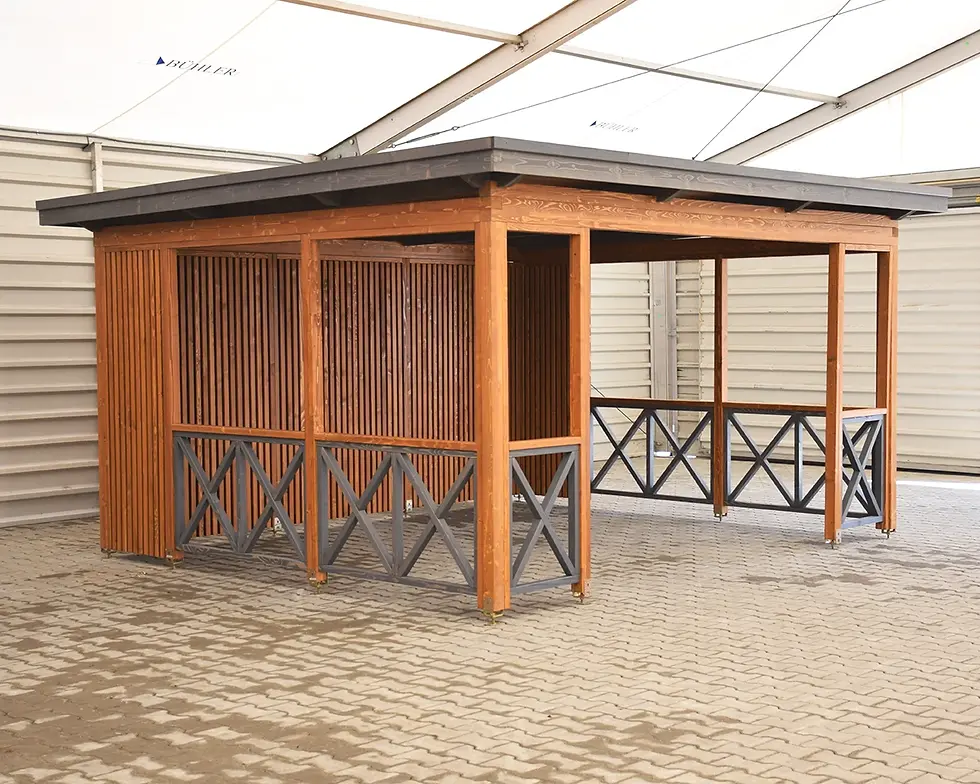 Miniatură: foisor gradina lemn preafabricat 3,4x4 metri, filaogorie