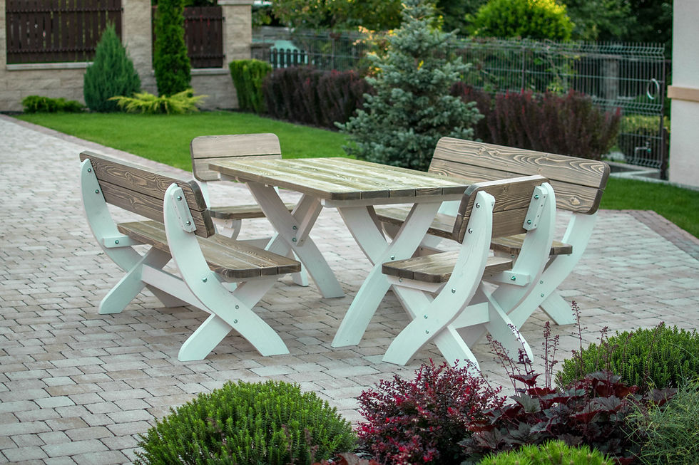 Set mobilier "Wien" pentru 8 persoane din lemn masiv, 160 x 80 cm