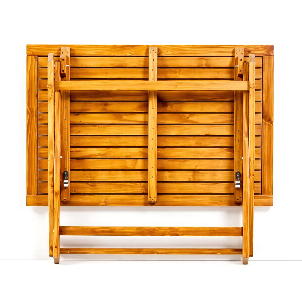 Miniatură: Set mobileir gradina, terasa din lemn, pliabil, 4 persoane