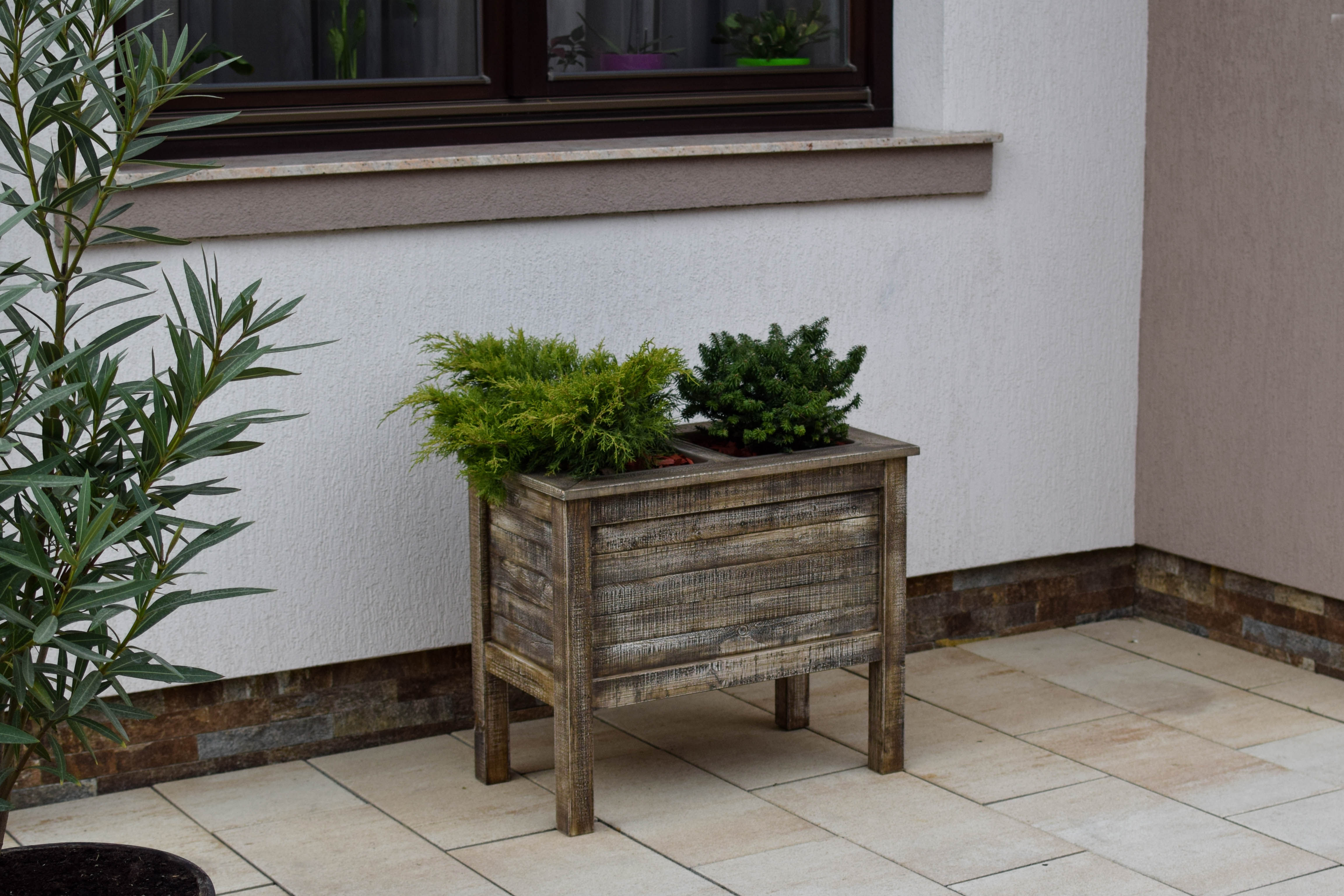 Jardiniera de gradina rustic (Ghivece de Flori) | Treva