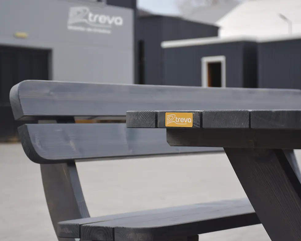 Miniatură: Set mobilier gradina/terasa lemn masiv, 160 x 80 cm, culoare antracit, 6 persoan