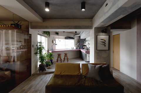 素材感を活かしたこだわりの部屋