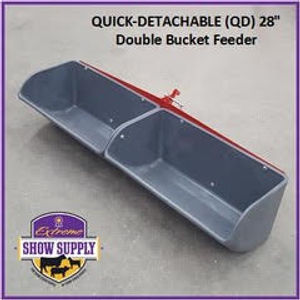 Quick Detachable 28_ Double Bucket Feeder - Extreme Show Supply