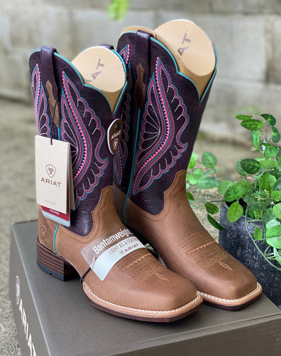 purple ariat boots