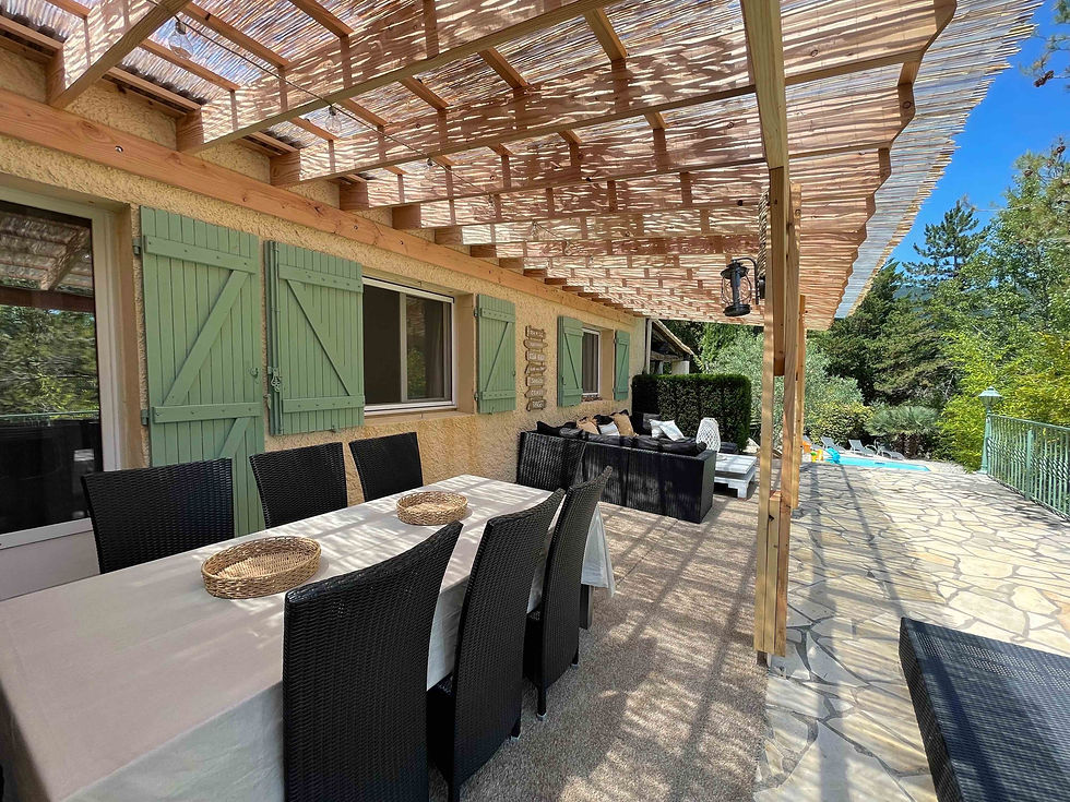 Terrasse Solarium Villa L'occitane