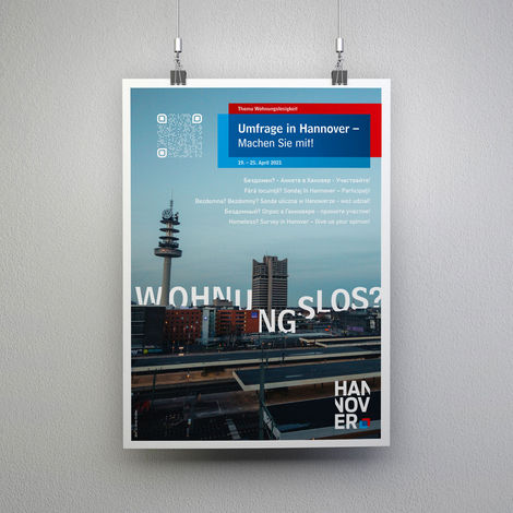 Plakatdesign Hannover Verwaltung Wohnungslosigkeit
