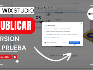 PUBLICAR VERSION DE PRUEBA | WIX STUDIO | TUTORIAL