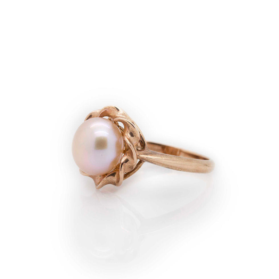 Thumbnail: Rose Gold Pearl Ring