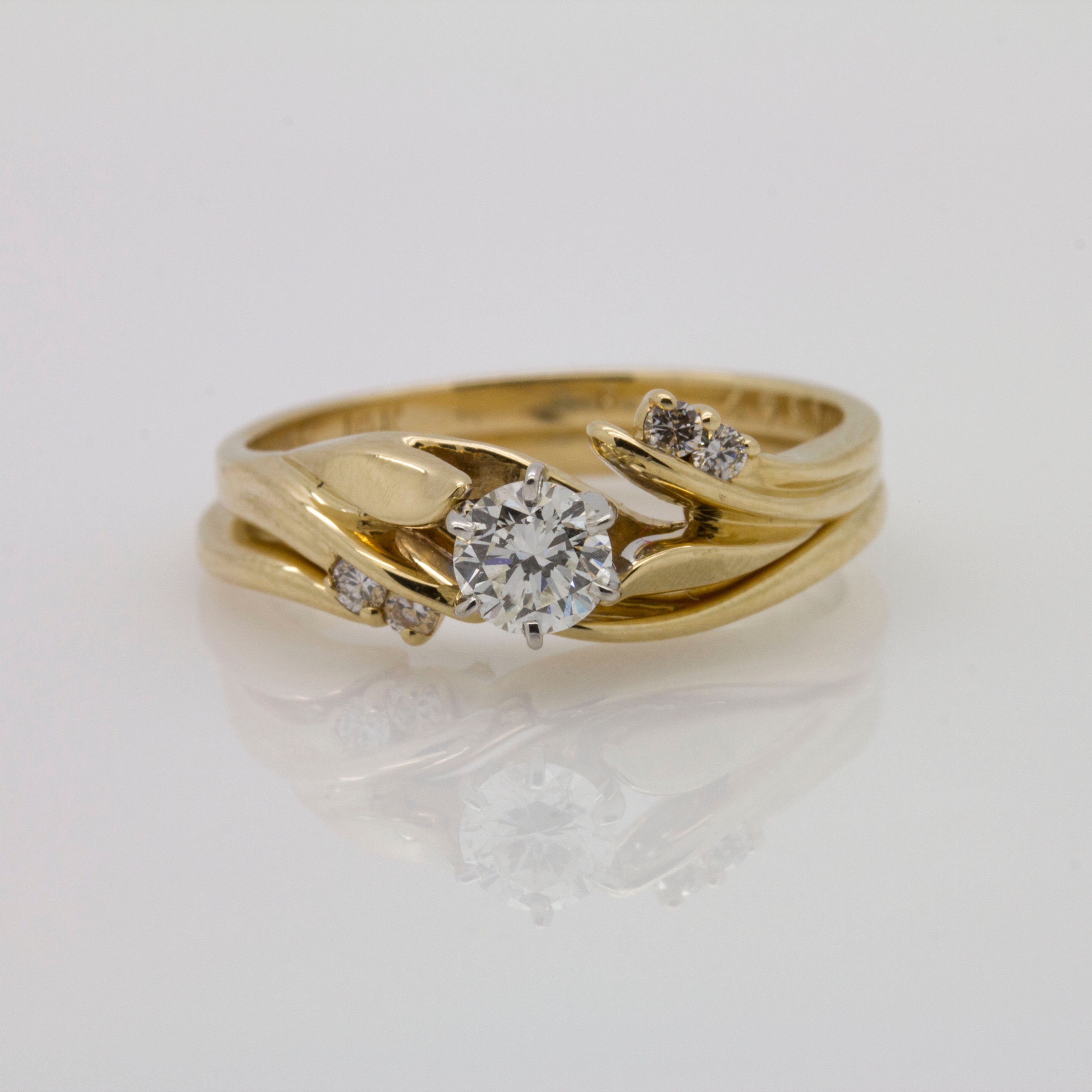 Yellow Gold Diamond Wedding Set