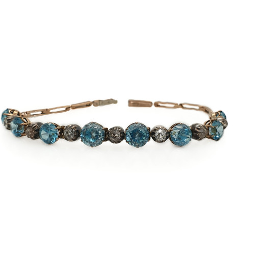 Edwardian Blue Zircon Bracelet 