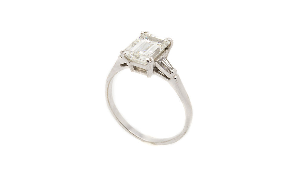 Thumbnail: Emerald cut Diamond Ring