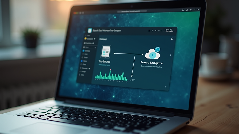 Close-up view of a laptop screen showing backup software interface