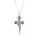 Thumbnail: Sterling Silver Pearl Dagger Necklace With Slider Clasp 