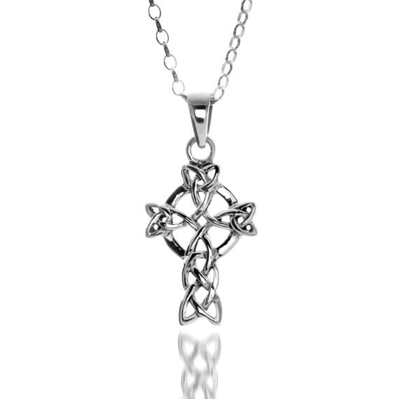 Thumbnail: Sterling Silver Celtic Cross Pendant 