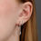 Thumbnail: Sterling Silver Hannah Martin Safety Pin Charm Hoops Earrings