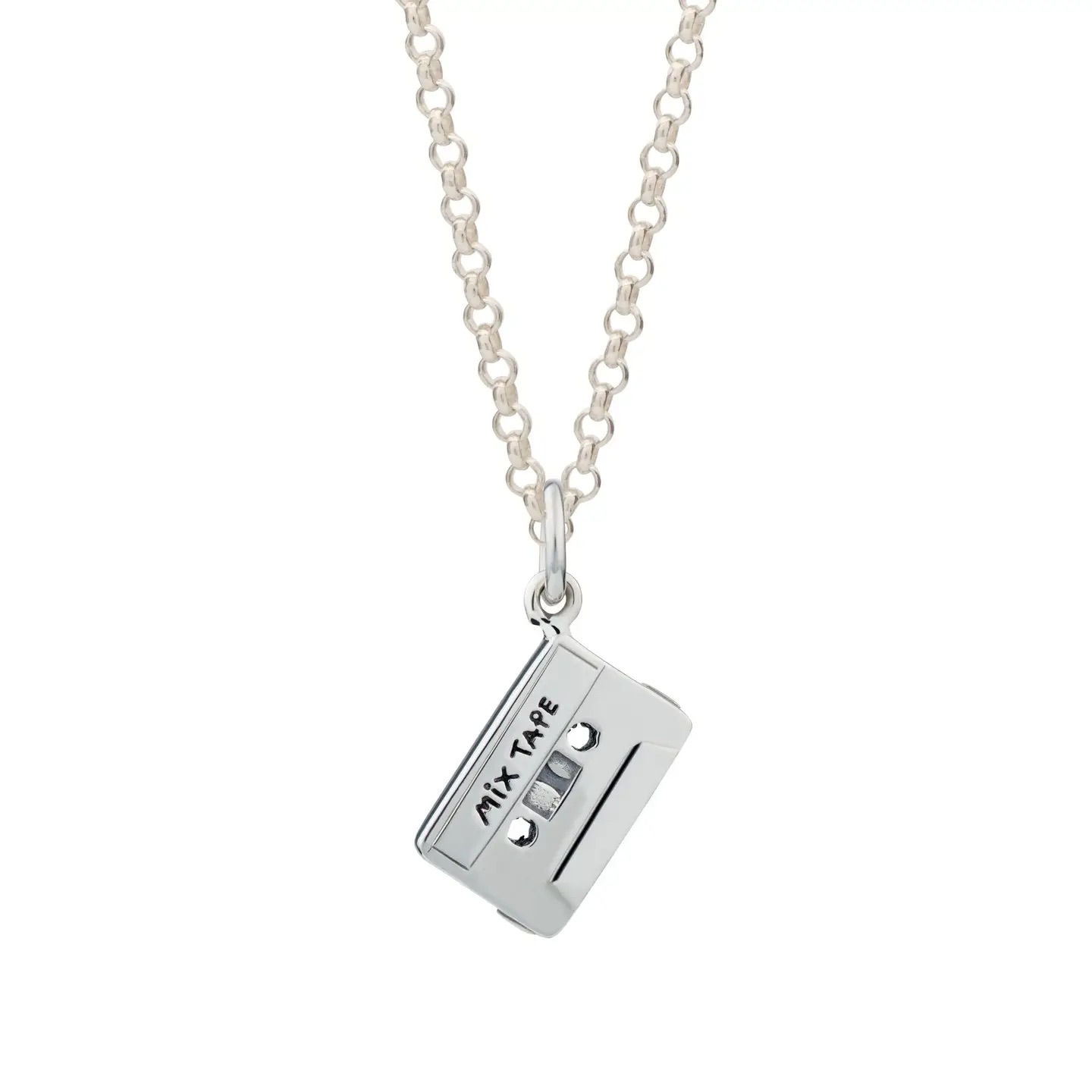 Sterling Silver Mix Tape Pendant