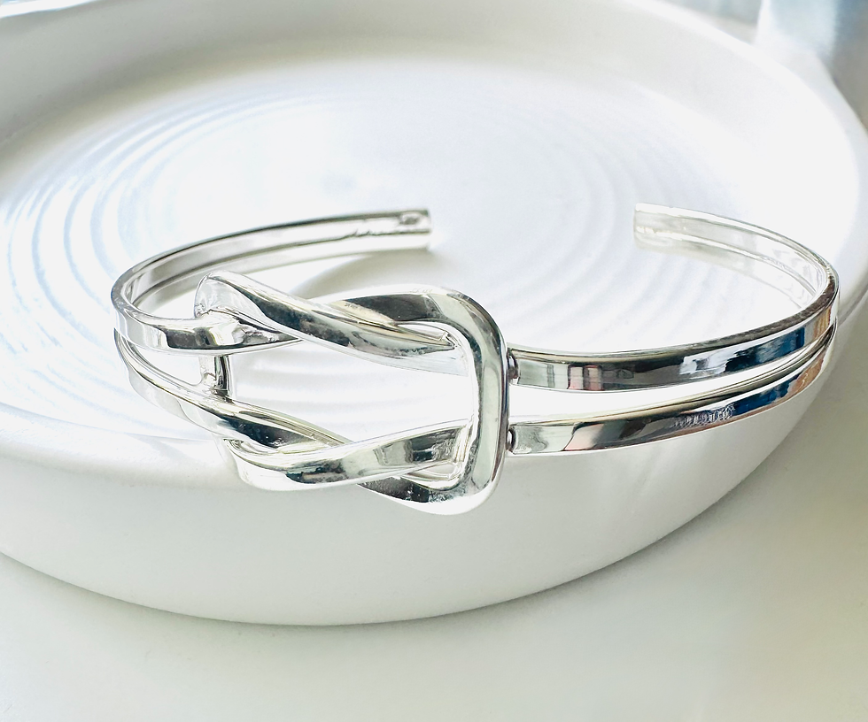 Sterling Silver Love Knot Bangle