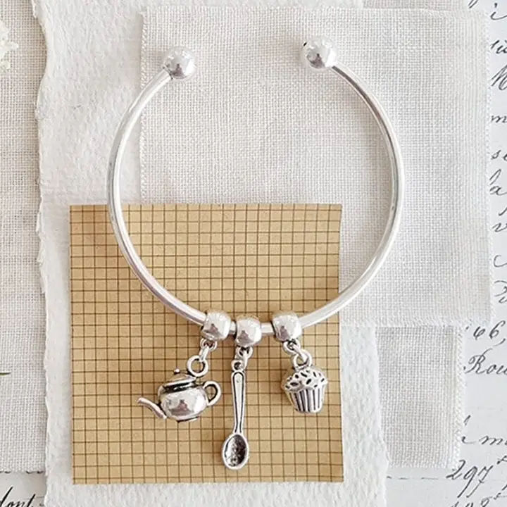 Silver Tea Lovers Bangle