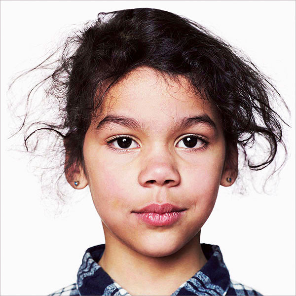 Portrait of a young girl of Primary School Elout in Amsterdam