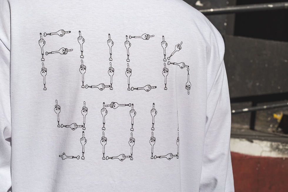 Miniatura: Camiseta manga longa "Doble Fuck"Branca