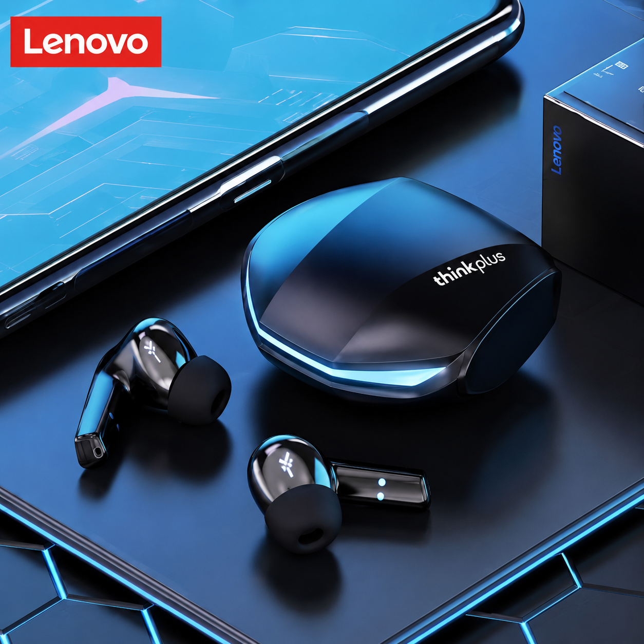 Fone de Ouvido Sem Fio Bluetooth V5.4 Lenovo