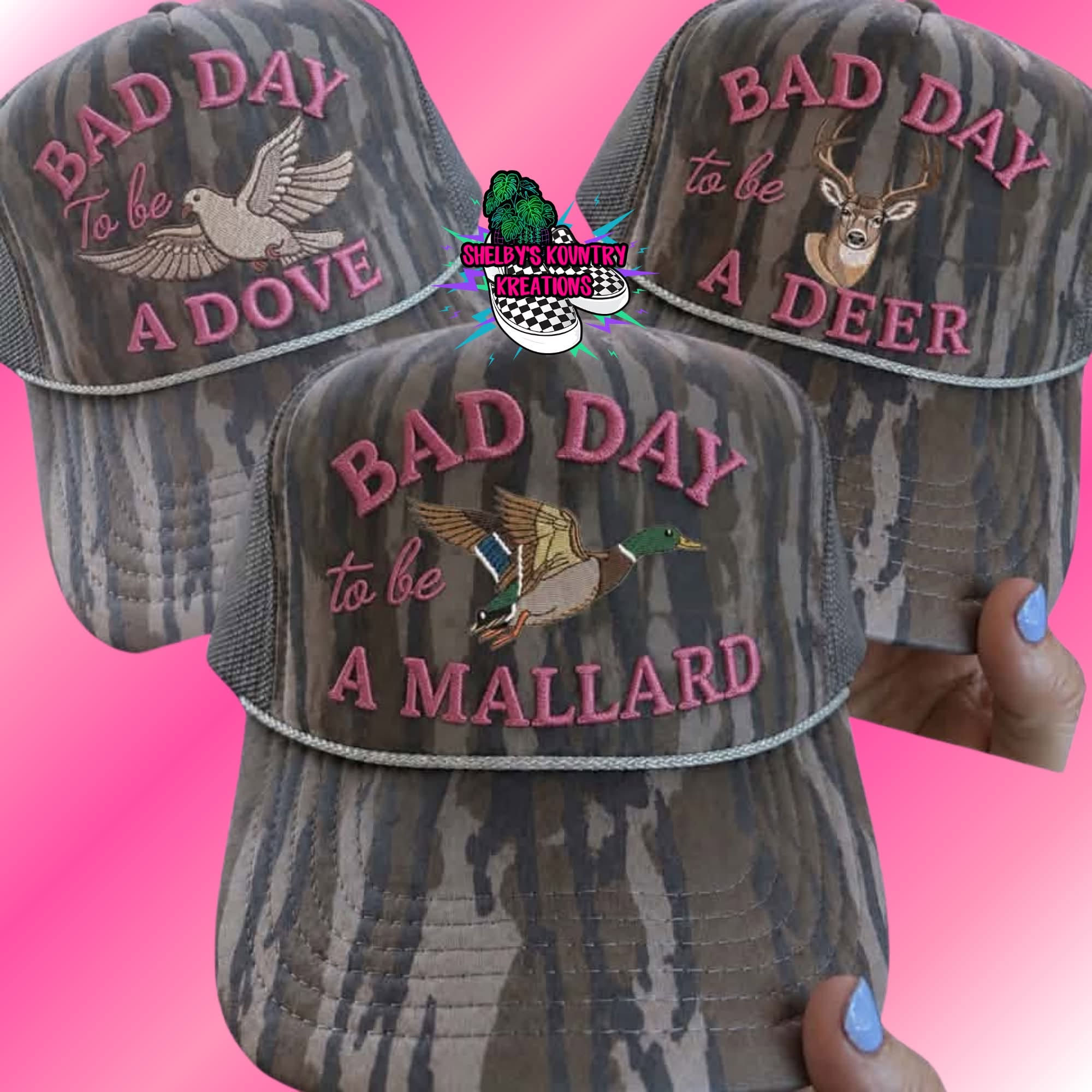 Bad Day To Be A...Hunting | Dove, Mallard, Deer Camo Trucker Hat