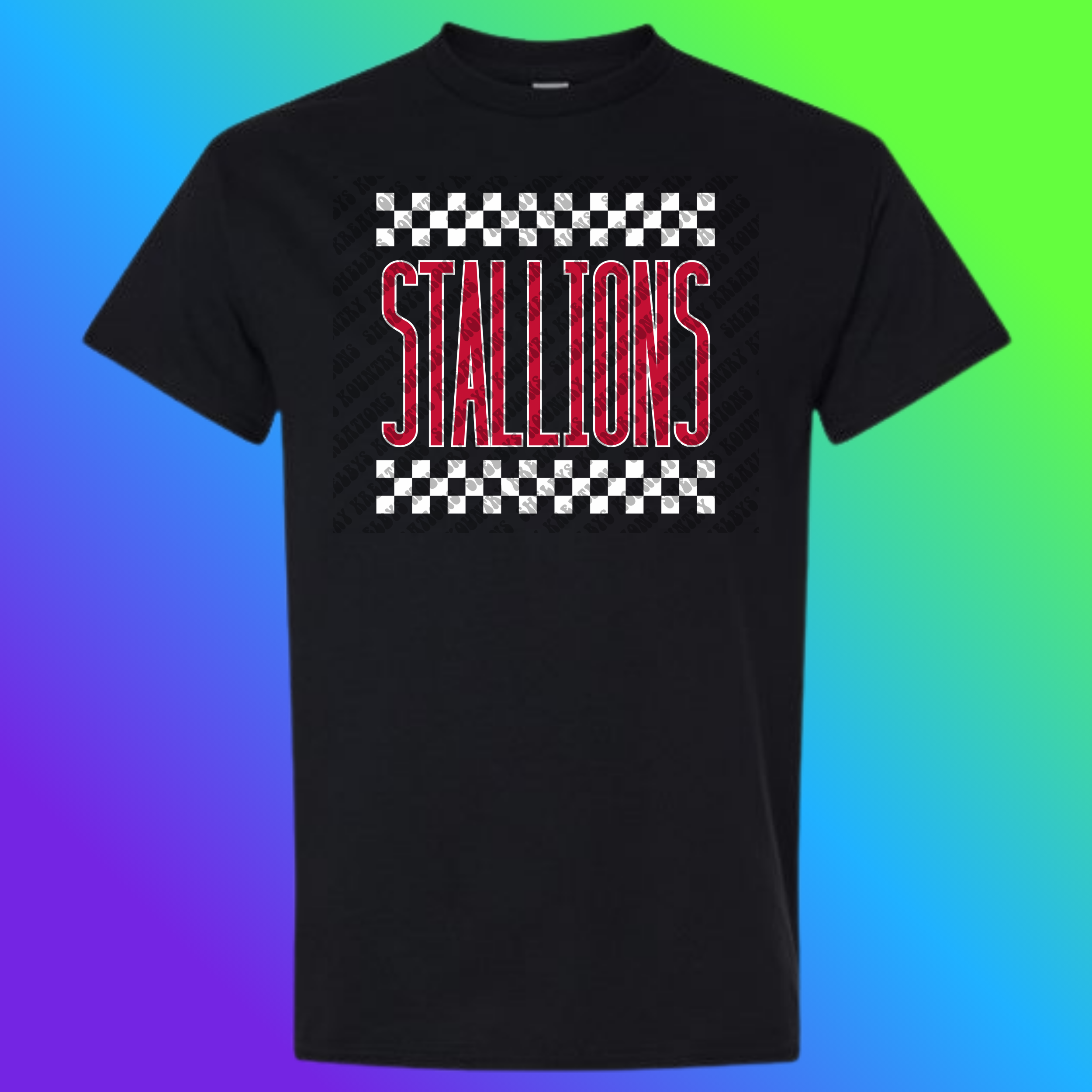STALLIONS CHECKERED - PTA SPIRIT WEAR