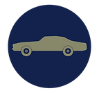 Bucher Classic Cars Logo mit dem Abbild des Chevrolet Monte Carlo Oldtimer.