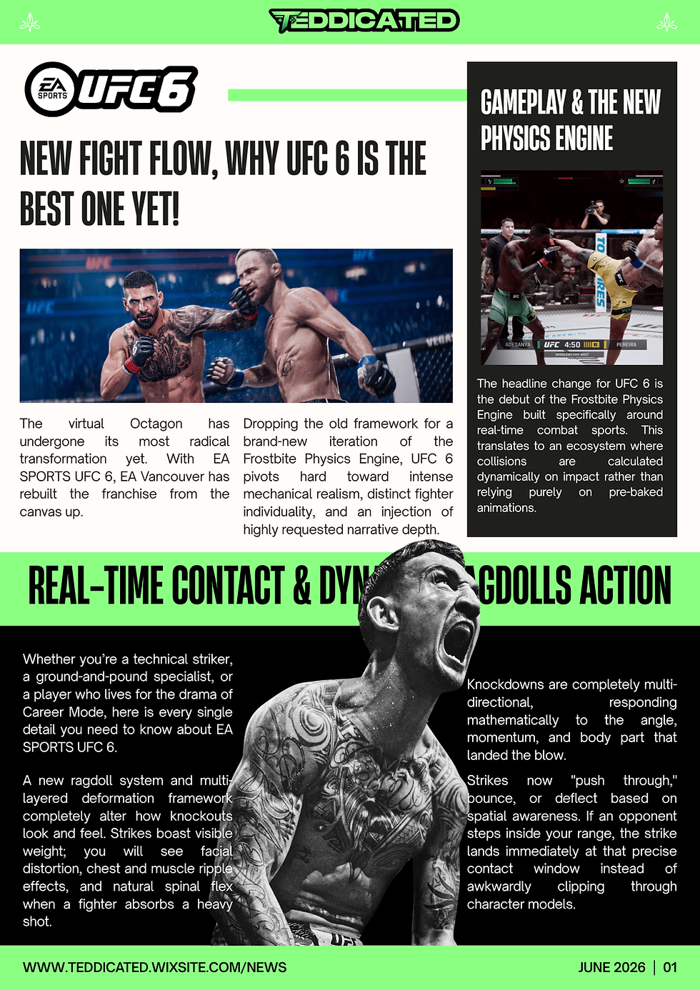 Teddicated Magazine Issue 162 Featuring UFC 6