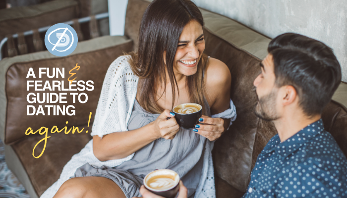 Confident divorced woman on a coffee date