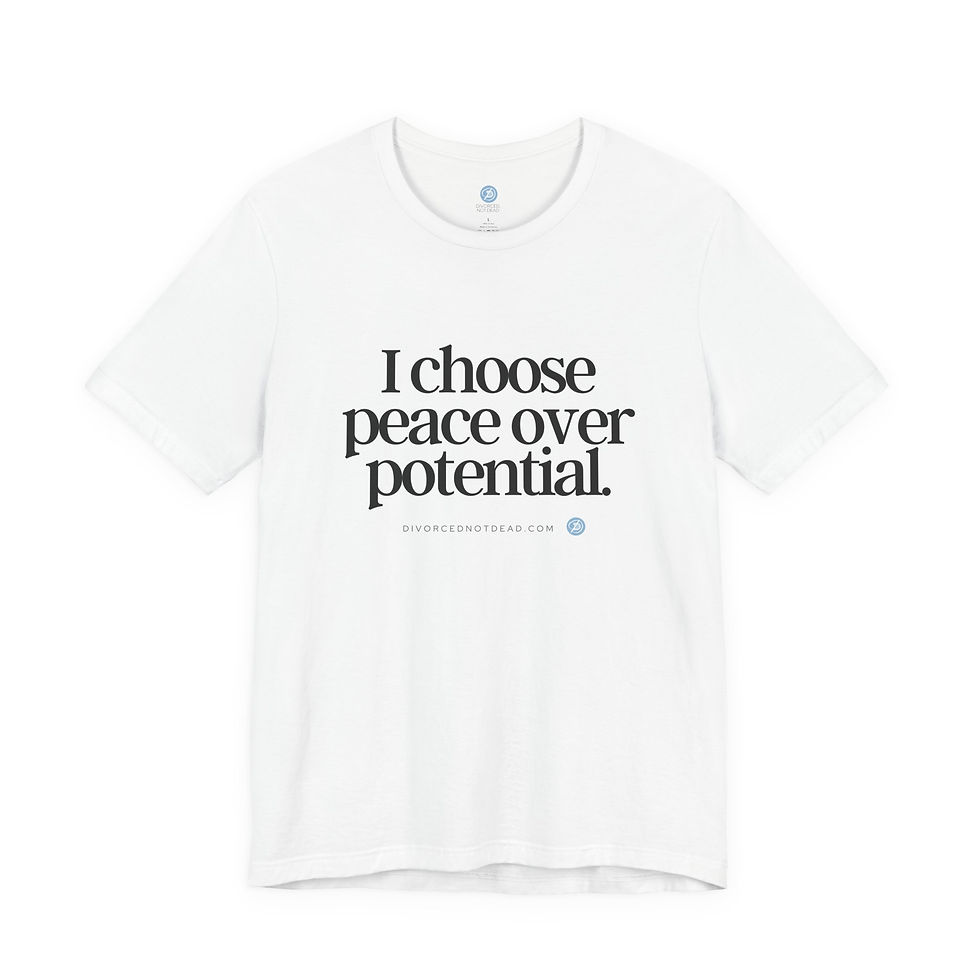 Thumbnail: Empowered Quote- I Choose Peace Over Potential Jersey Short Sleeve Tee