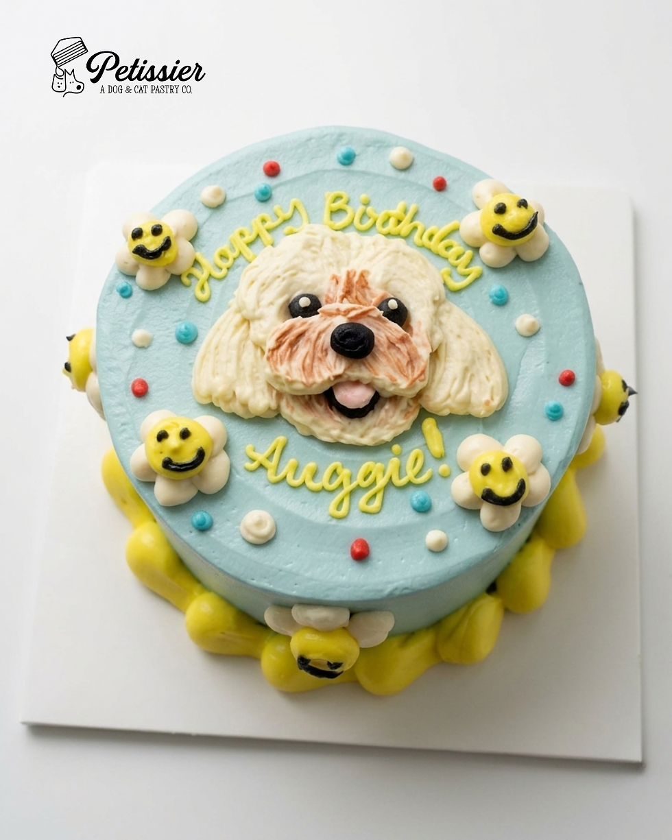 Thumbnail: Pastel Pink With Flowers & Polka Dots Design Theme Birthday Cake