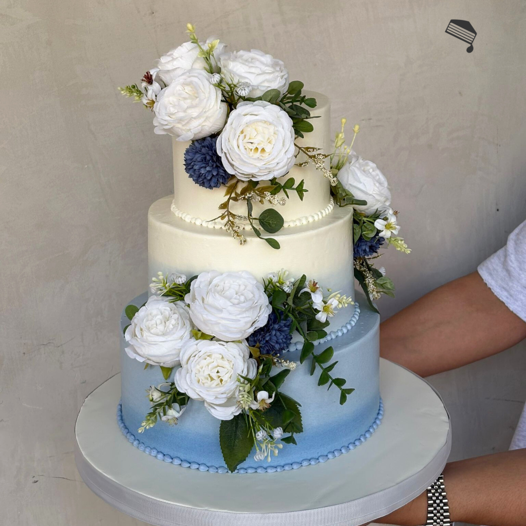 Something Blue Ombre Cake