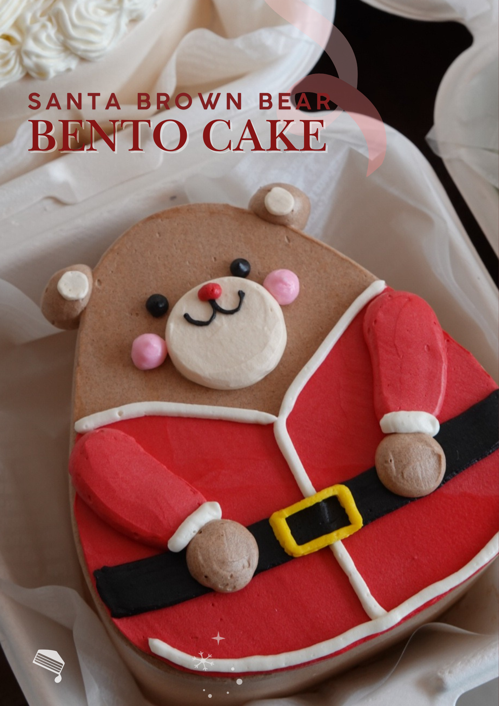 Santa Bear Bento Cake