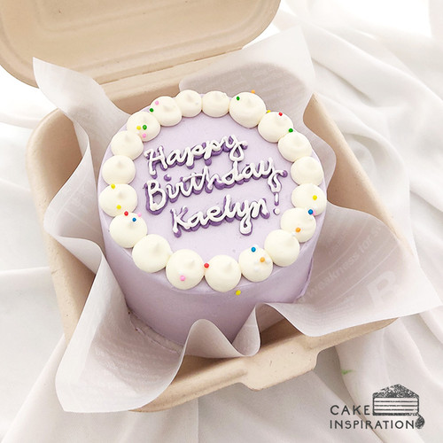 Purple Pastel Round Bento Cake (R01) CAKEINSPIRATION SG