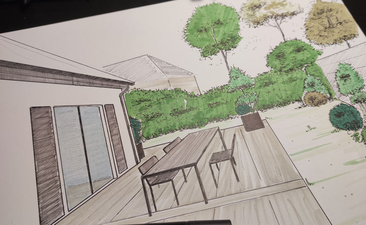 Conception personnalisée réalisée par Atelier Rez de Jardin.