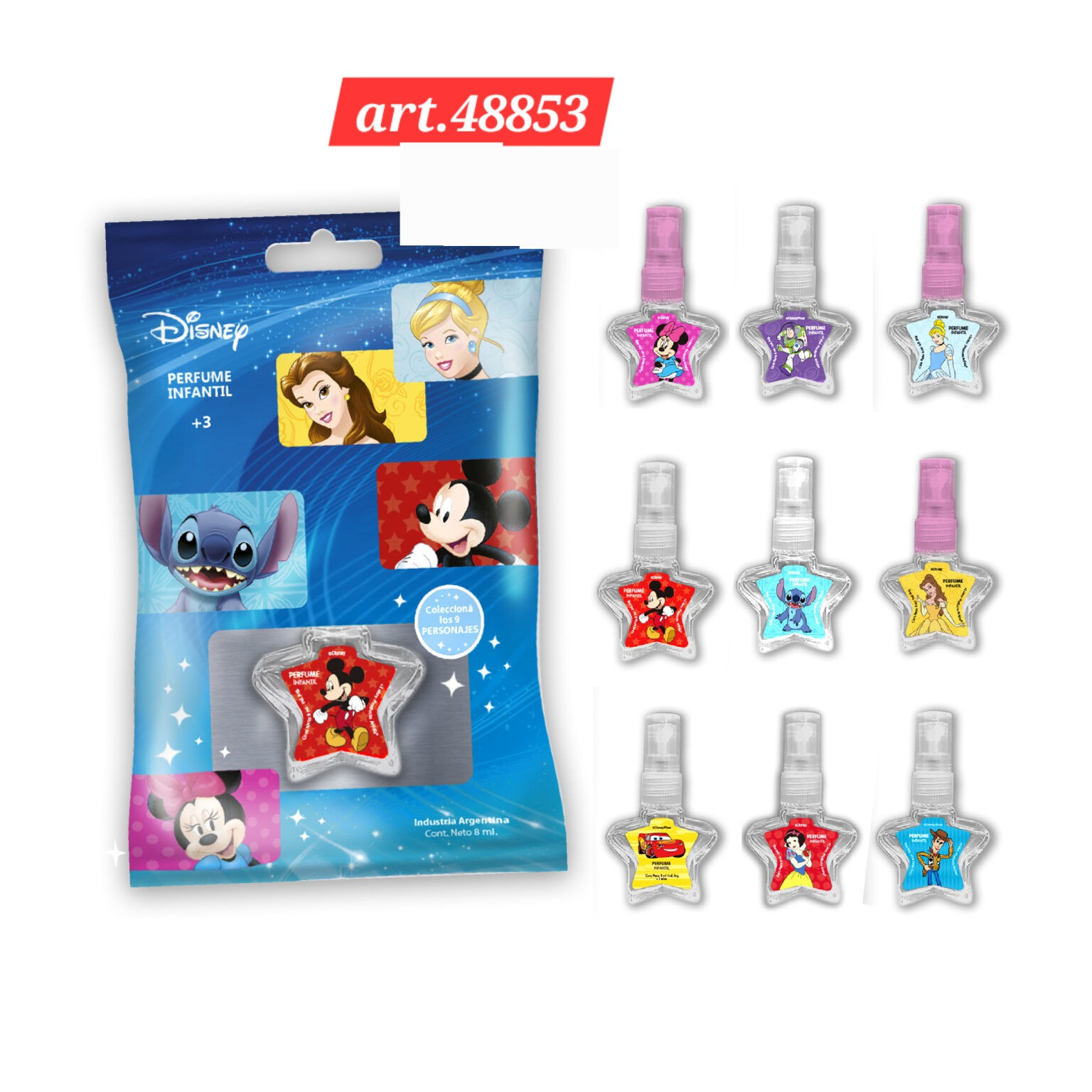 Perfume Infantil Multipersonajes x 8 ml art 48853