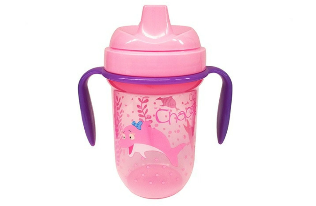 Vaso c/pico antiderrame c/asas chapoteando 