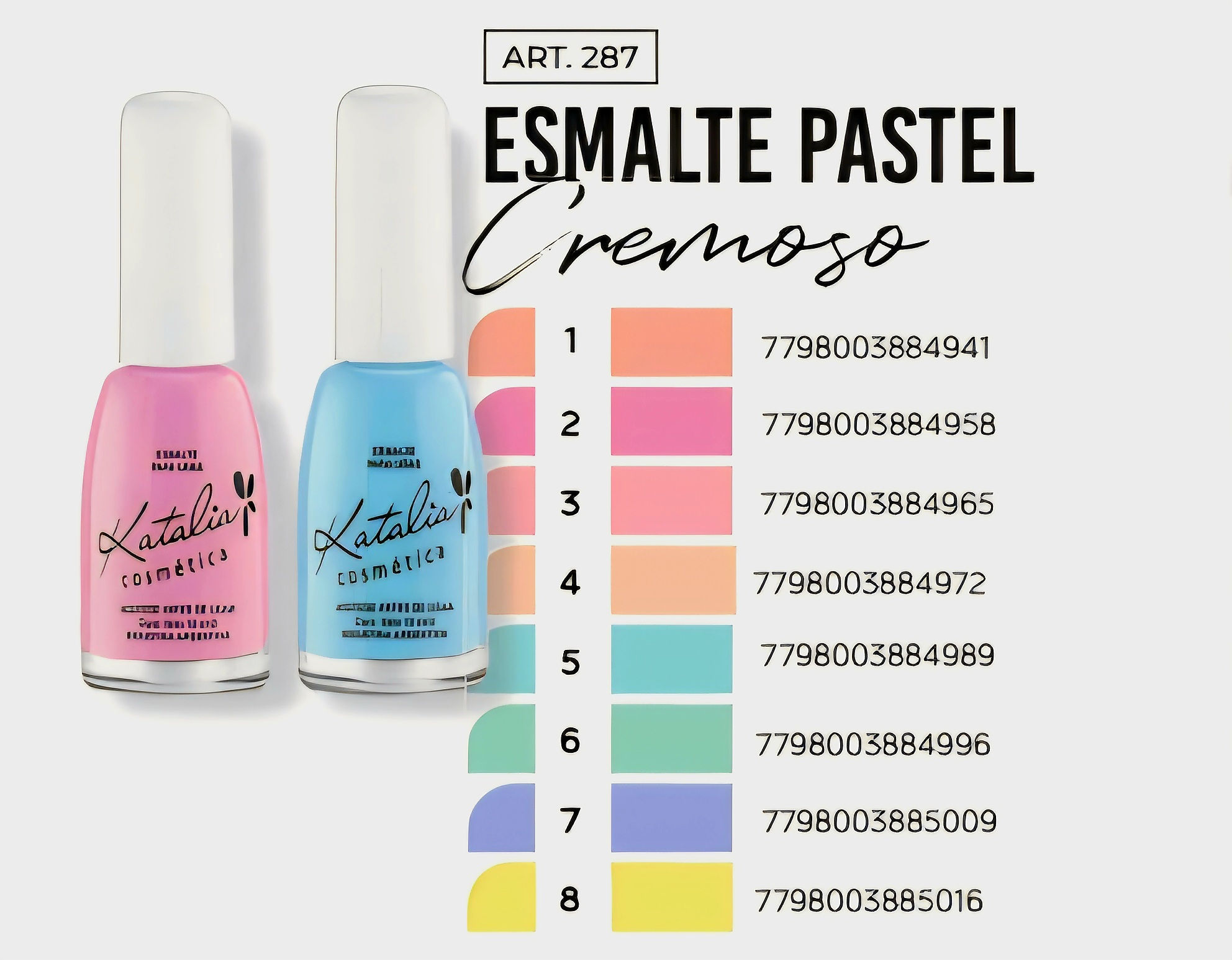 Esmalte cremoso linea Pastel Art. 287