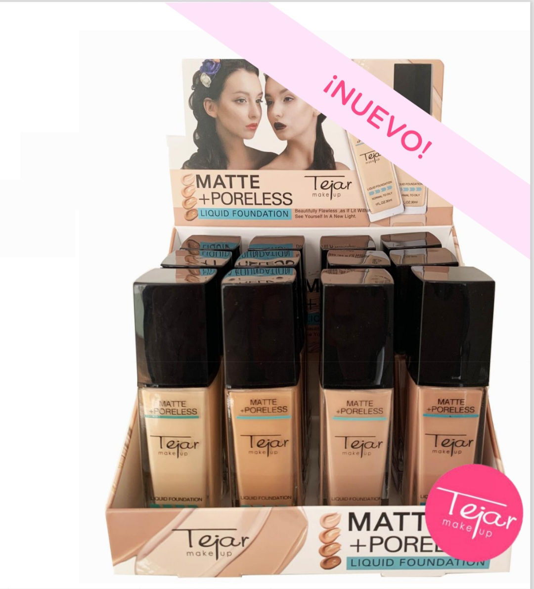 Maquillaje fluido matte x 4 unid art 2611