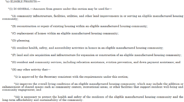 Screenshot of Section 304, The Price Act, Road to Housing Act