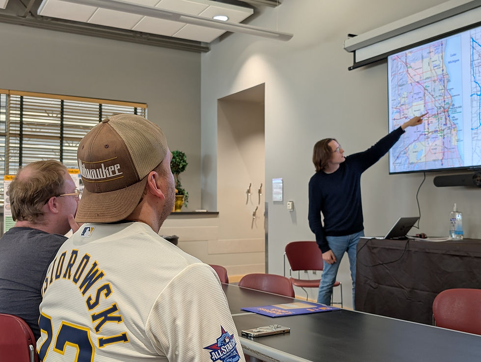 Alex Snyder presents on options for freeway removal in Milwaukee as part of Rethink 794 event in Milwaukee